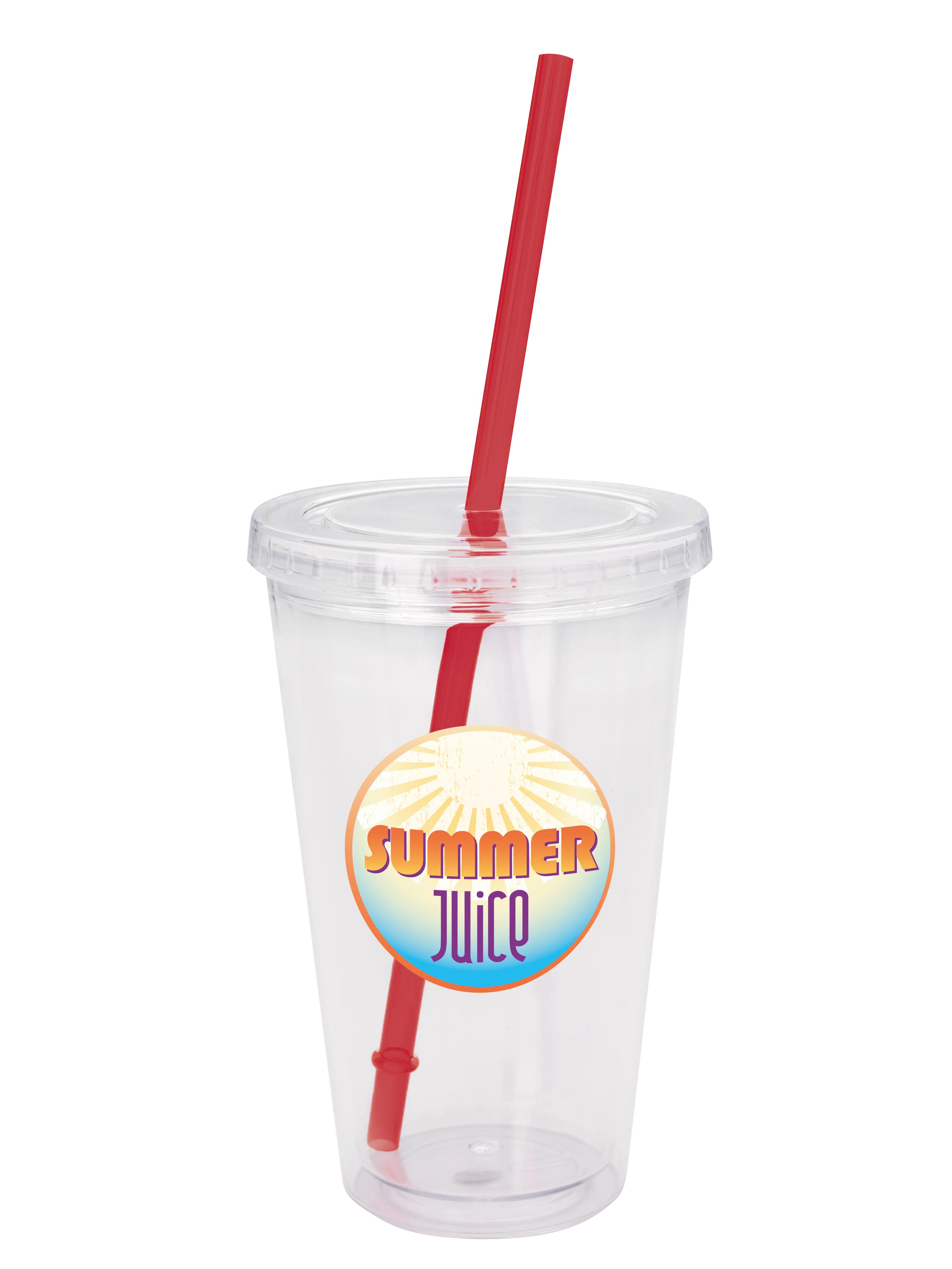 Clear Tumbler with Colored Lid - 18 oz. 49 of 62