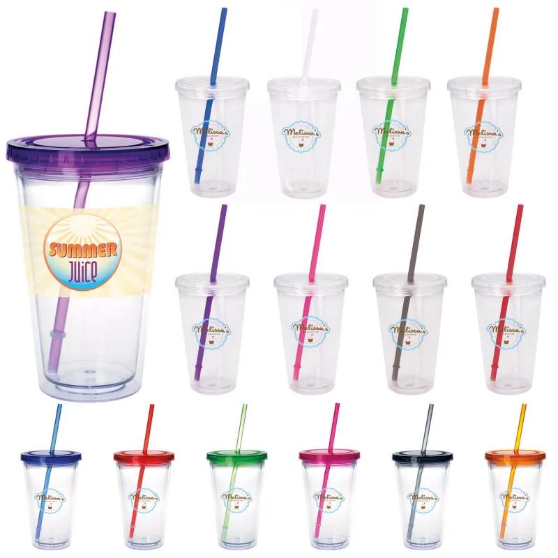 Clear Tumbler with Colored Lid - 18 oz. 31 of 62