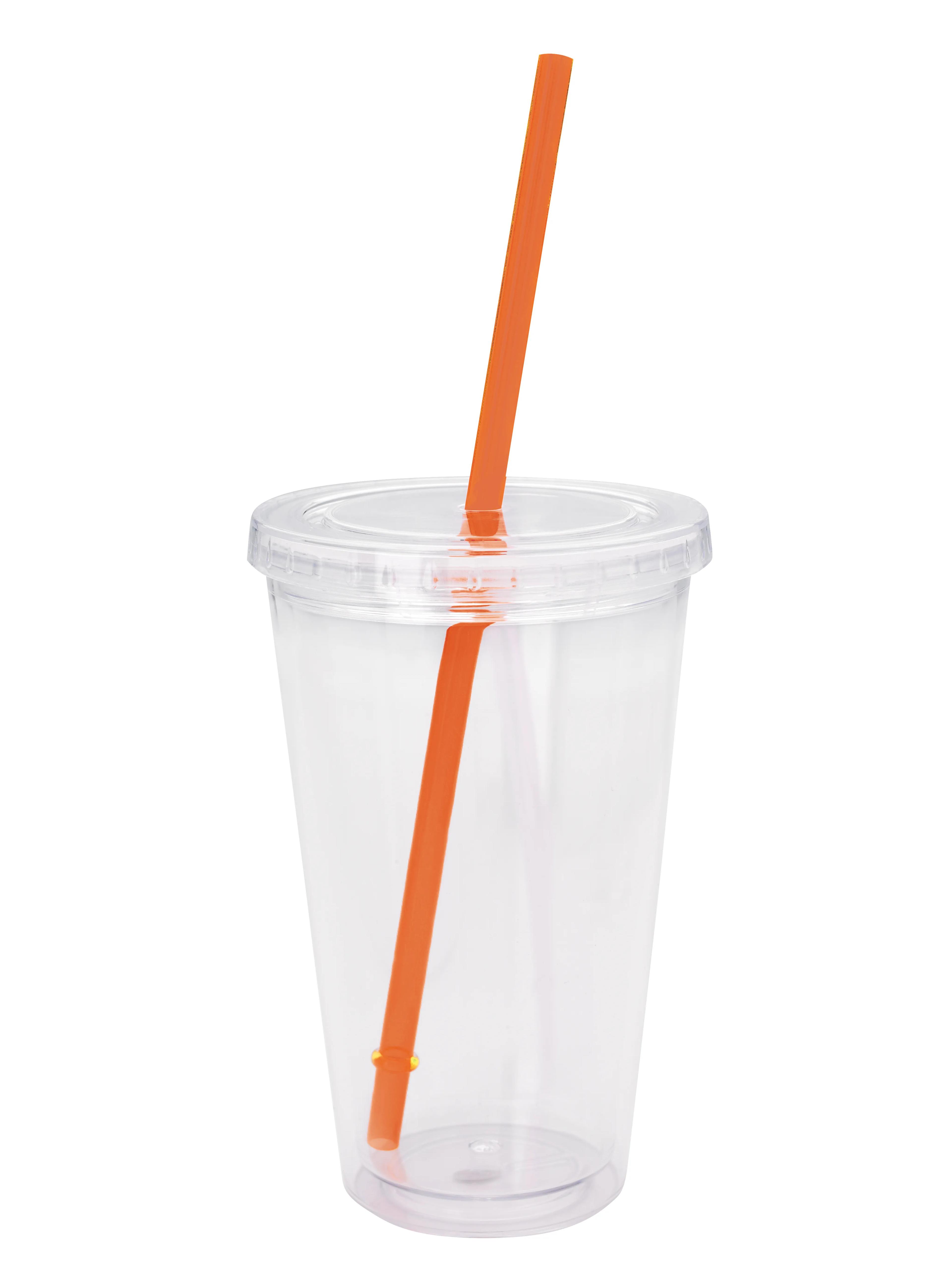 Clear Tumbler with Colored Lid - 18 oz. 3 of 62