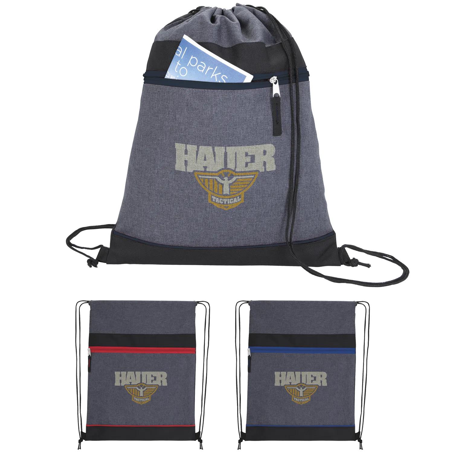 RPET Two-Tone Drawstring Backpack 3 of 28