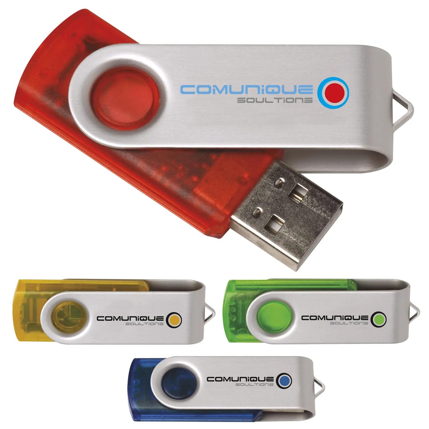 8 GB Translucent Folding USB 2.0 Flash Drive 1 of 9