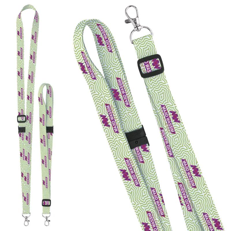 3/4" Adjustable Polyester 4 Color Lanyard 2 of 5