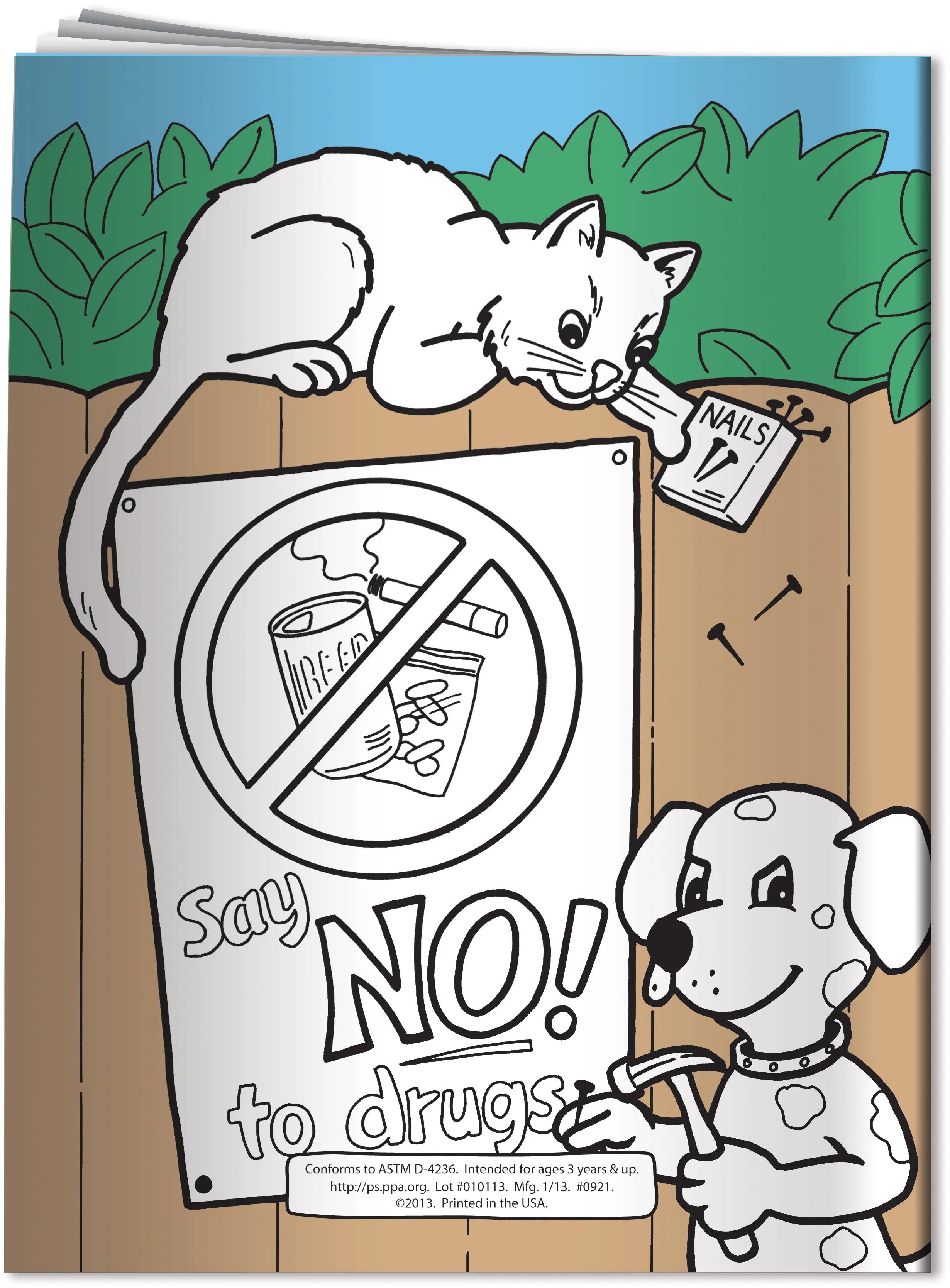 Coloring Book: Smart Kids Say No to Drugs 1 of 4