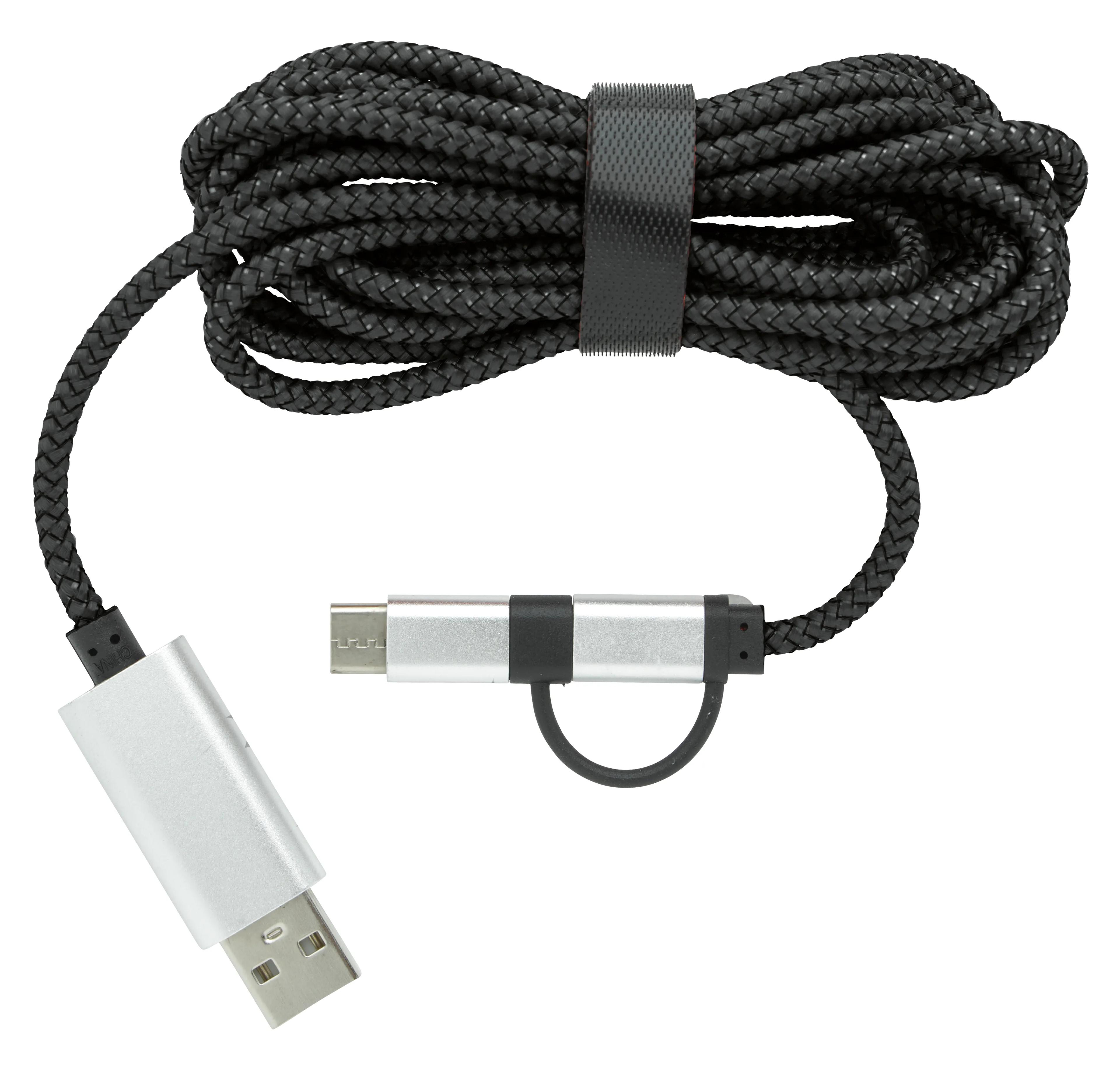 8ft Dual Charging Cable with USB-C 1 of 15