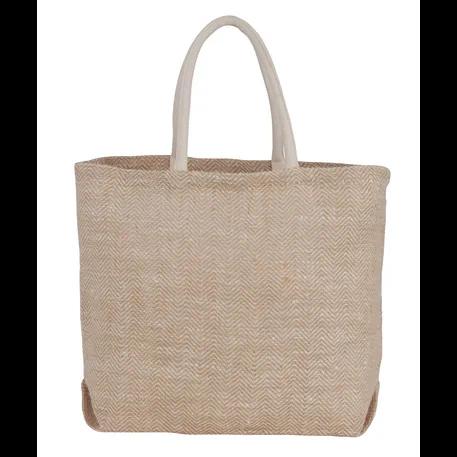 Herringbone Jute Tote 1 of 5