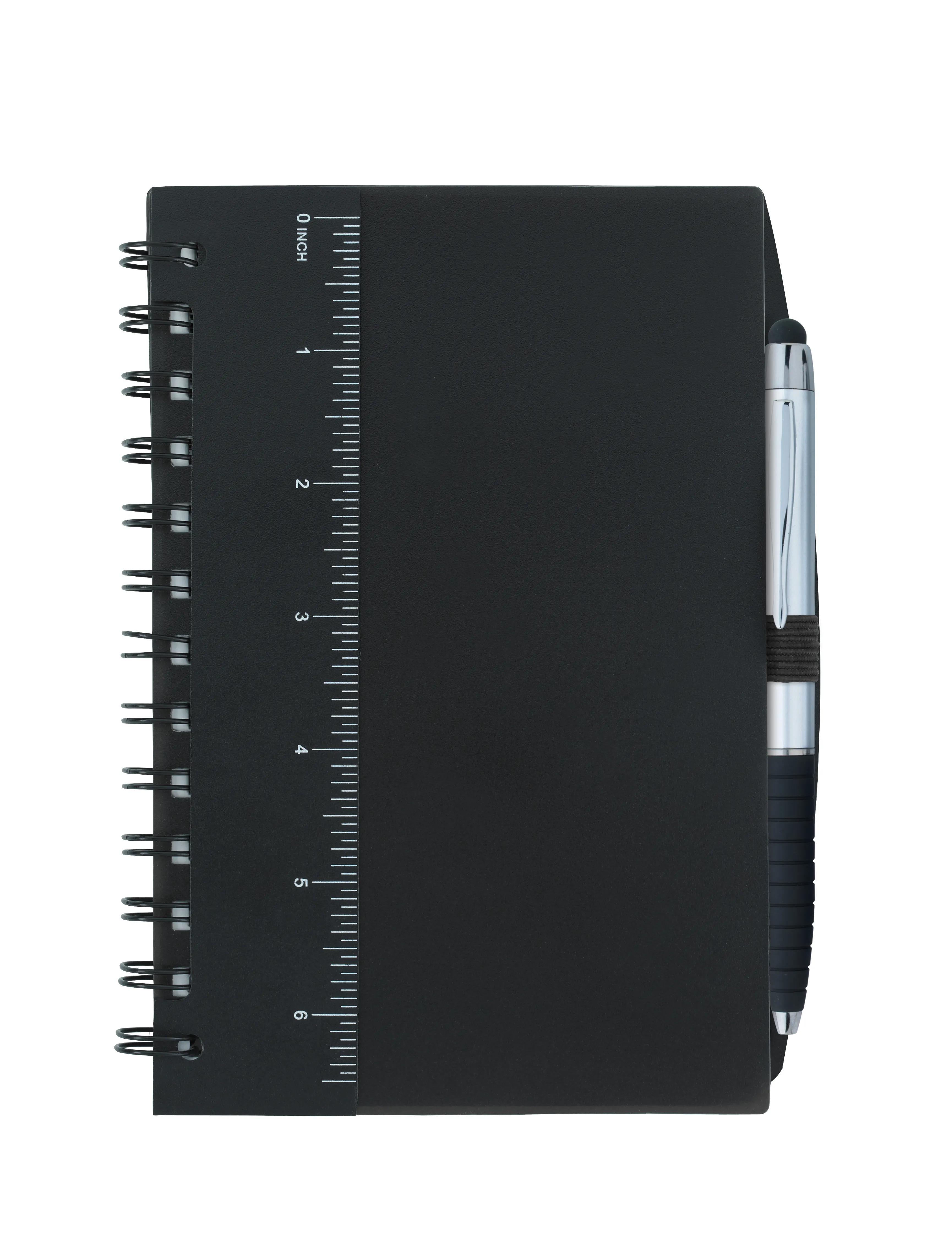 5” x 7” Ruler Notebook with Flags and Stylus Pen 5 of 11