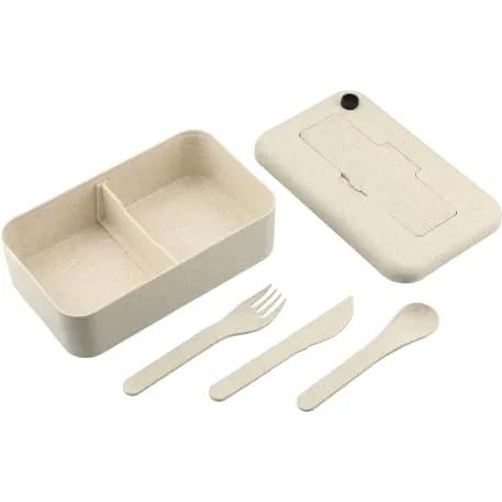 Bamboo Fiber Lunch Box with Utensils 3 of 23