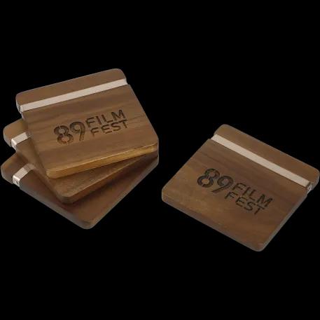 Graze Wood and Metal Coaster Set 6 of 7