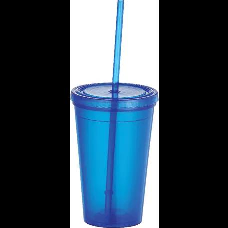 Iceberg 16oz Double-Wall Tumbler w/Straw 1 of 1