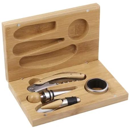 4 Piece Bamboo Wine Gift Set 8 of 9