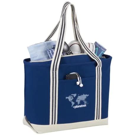 Atlantic Stripe 20oz Cotton Zippered Boat Tote 4 of 5