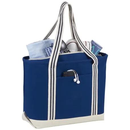 Atlantic Stripe 20oz Cotton Zippered Boat Tote 1 of 5