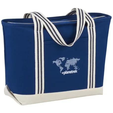 Atlantic Stripe 20oz Cotton Zippered Boat Tote 5 of 5