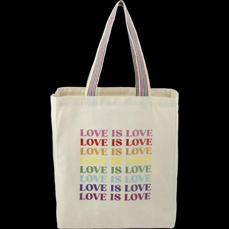 Rainbow Recycled 6oz Cotton Grocery Tote