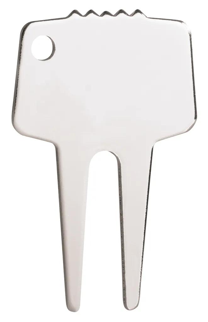 Silver-Tone Divot Repair Tool