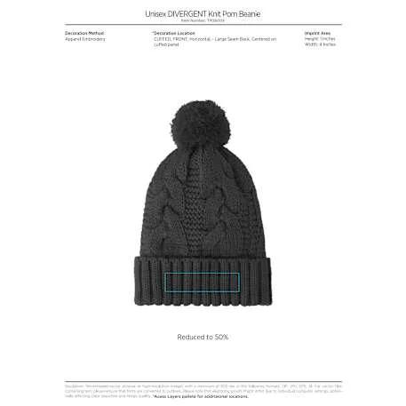 Unisex DIVERGENT Knit Pom Beanie 4 of 12