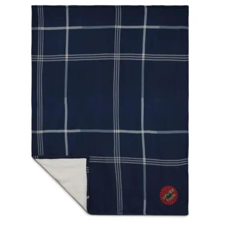 Plaid Fleece Sherpa Blanket 4 of 16