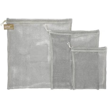Recycled Cotton Mesh Cinch Pouch Set 1 of 3