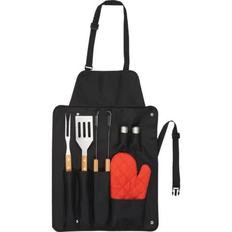 BBQ Now Apron and 7 piece BBQ Set 1 of 6