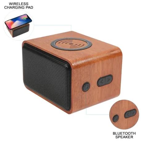 Wood Bluetooth Speaker with Wireless Charging Pad 11 of 11
