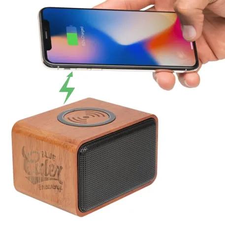 Wood Bluetooth Speaker with Wireless Charging Pad 9 of 11