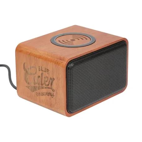Wood Bluetooth Speaker with Wireless Charging Pad 8 of 11