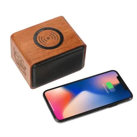 Wood Bluetooth Speaker with Wireless Charging Pad 6 of 11