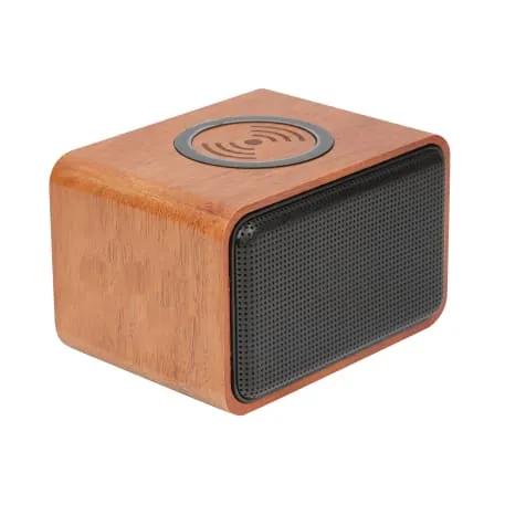 Wood Bluetooth Speaker with Wireless Charging Pad 4 of 11