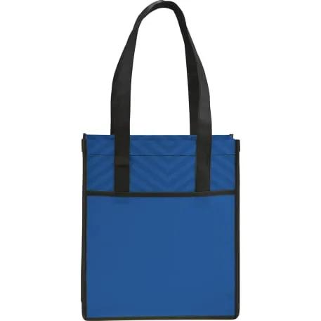 Printed Chevron Non-Woven Shopper Tote 3 of 5