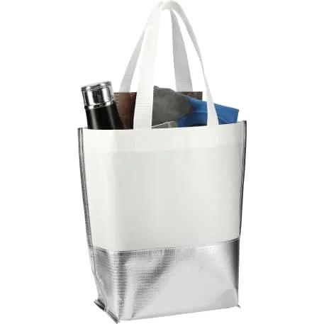 Large Laminated Metallic Bottom Tote 4 of 7