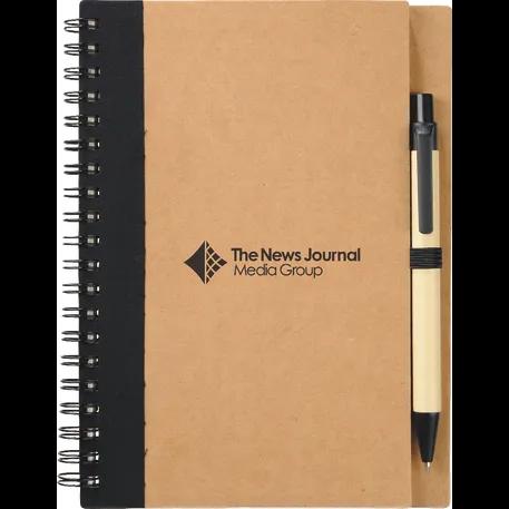 5" x 7" Eco Spiral Notebook with Pen