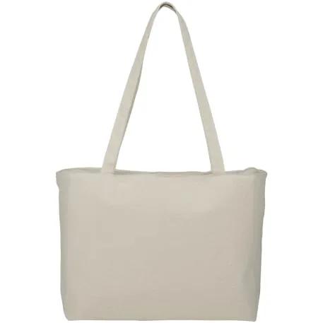 Zippered 12oz Cotton Canvas Shopper Tote 3 of 5