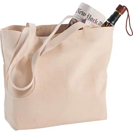 Zippered 12oz Cotton Canvas Shopper Tote 5 of 5