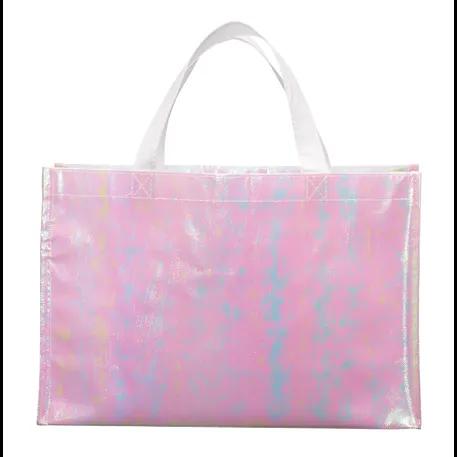 Iridescent Non-Woven Shopper Tote 1 of 4