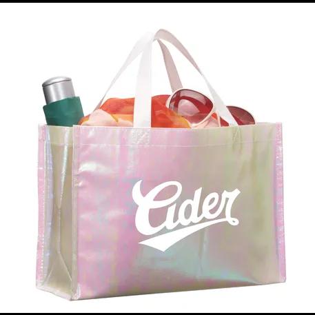 Iridescent Non-Woven Shopper Tote 4 of 4