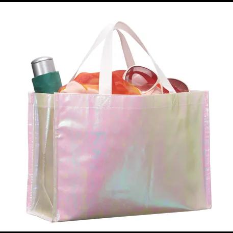 Iridescent Non-Woven Shopper Tote 3 of 4