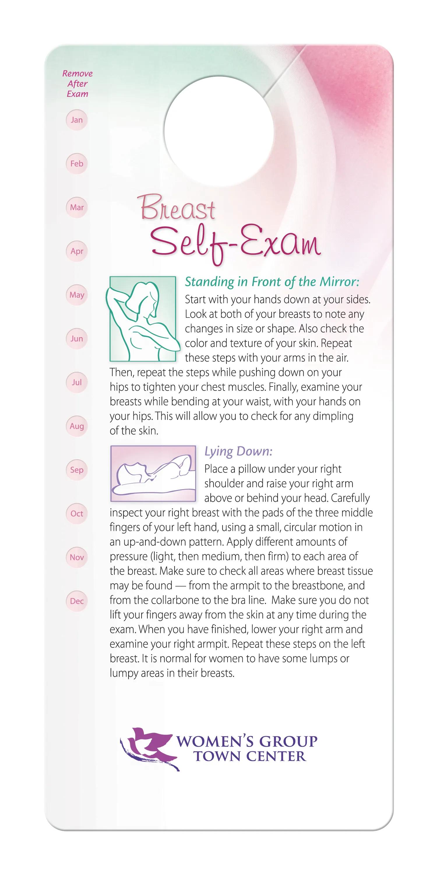 Breast Self-Exam & Health Chart 3 of 4