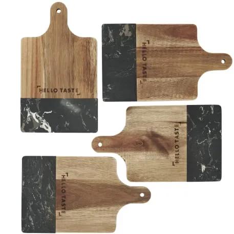 Black Marble and Wood Cutting Board 3 of 7
