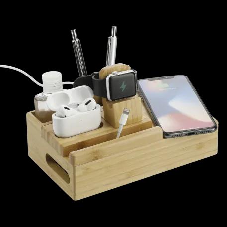 Bamboo Fast Wirelsss Charging Dock Station 2 of 13