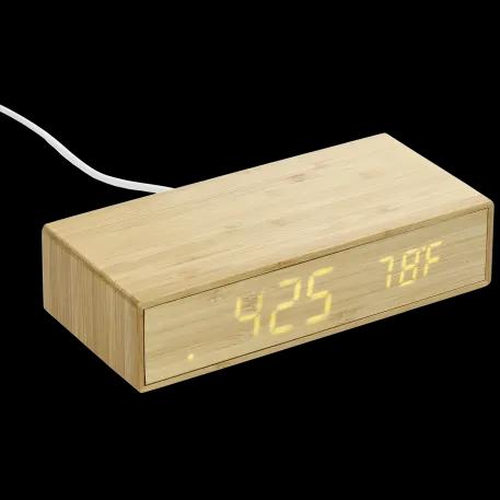 Bamboo Wireless Charging Desk Clock 10 of 13