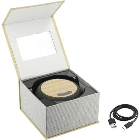 Garm Fabric & Bamboo Speaker with Wireless Chargin 2 of 8