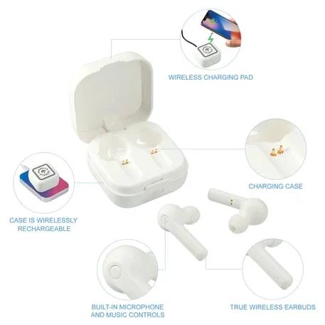 TWS Auto Pair Earbuds & Wireless Pad Power Case 9 of 10