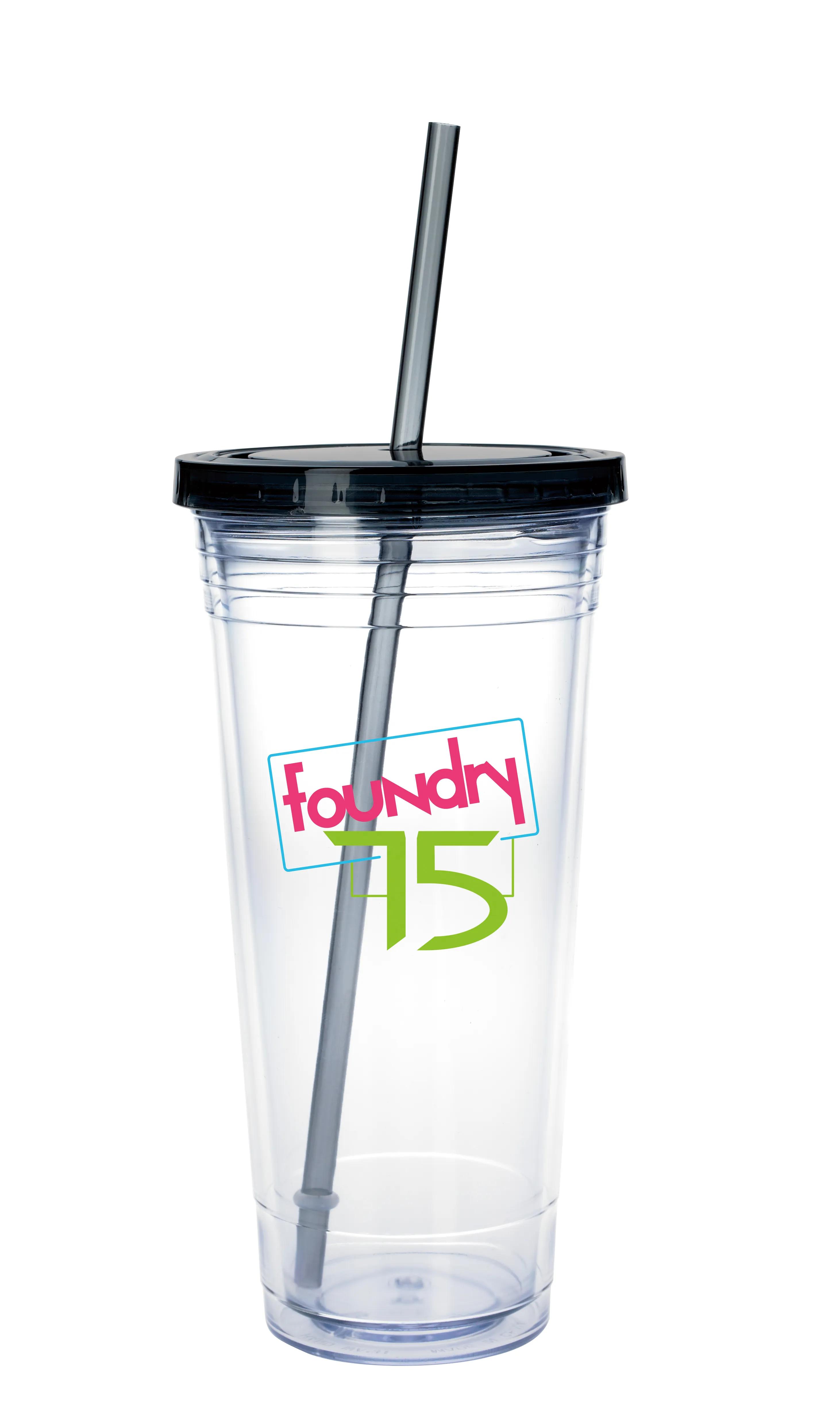 Clear Tumbler with Colored Lid - 24 oz. 20 of 36