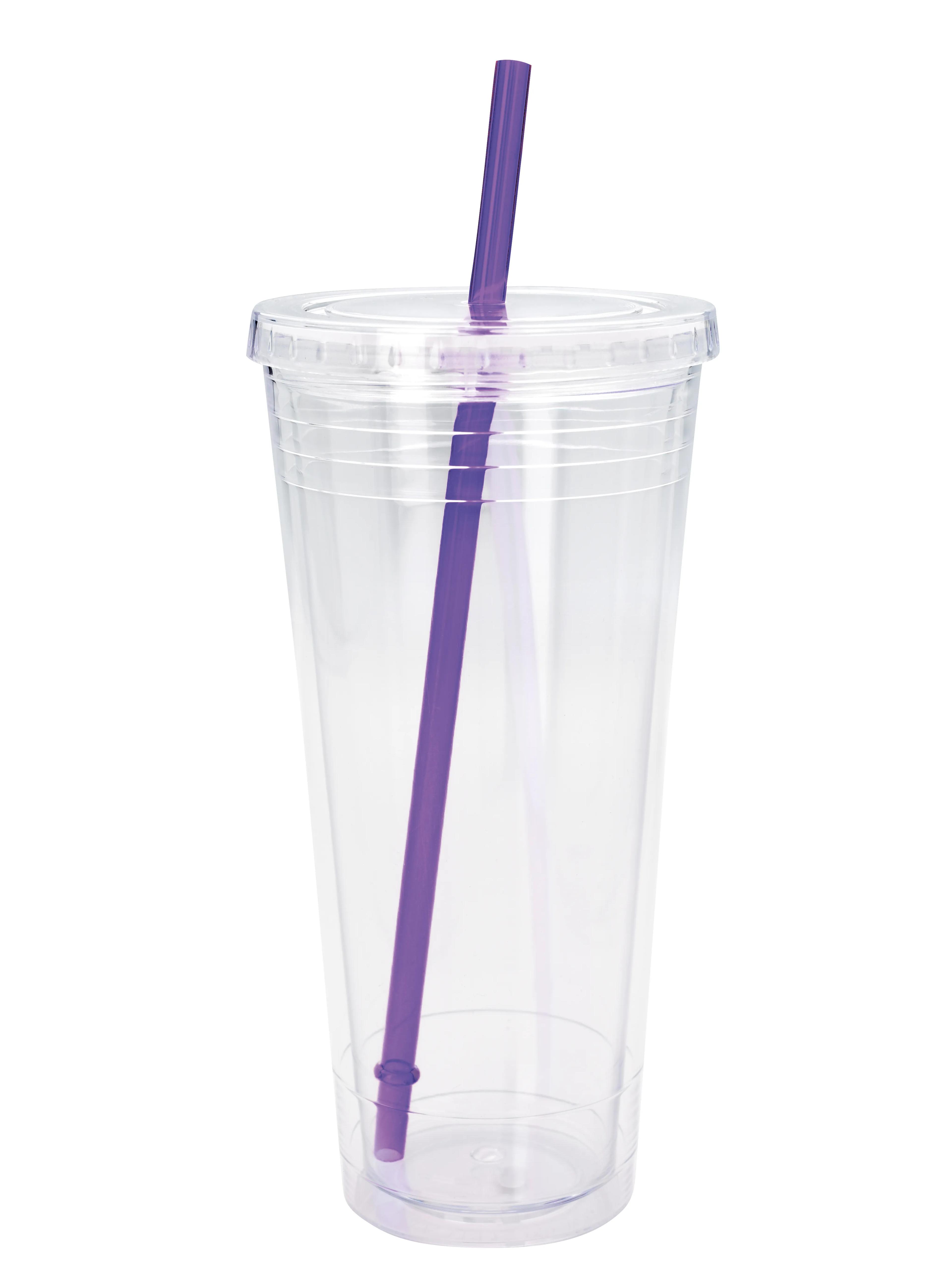 Clear Tumbler with Colored Lid - 24 oz. 4 of 28