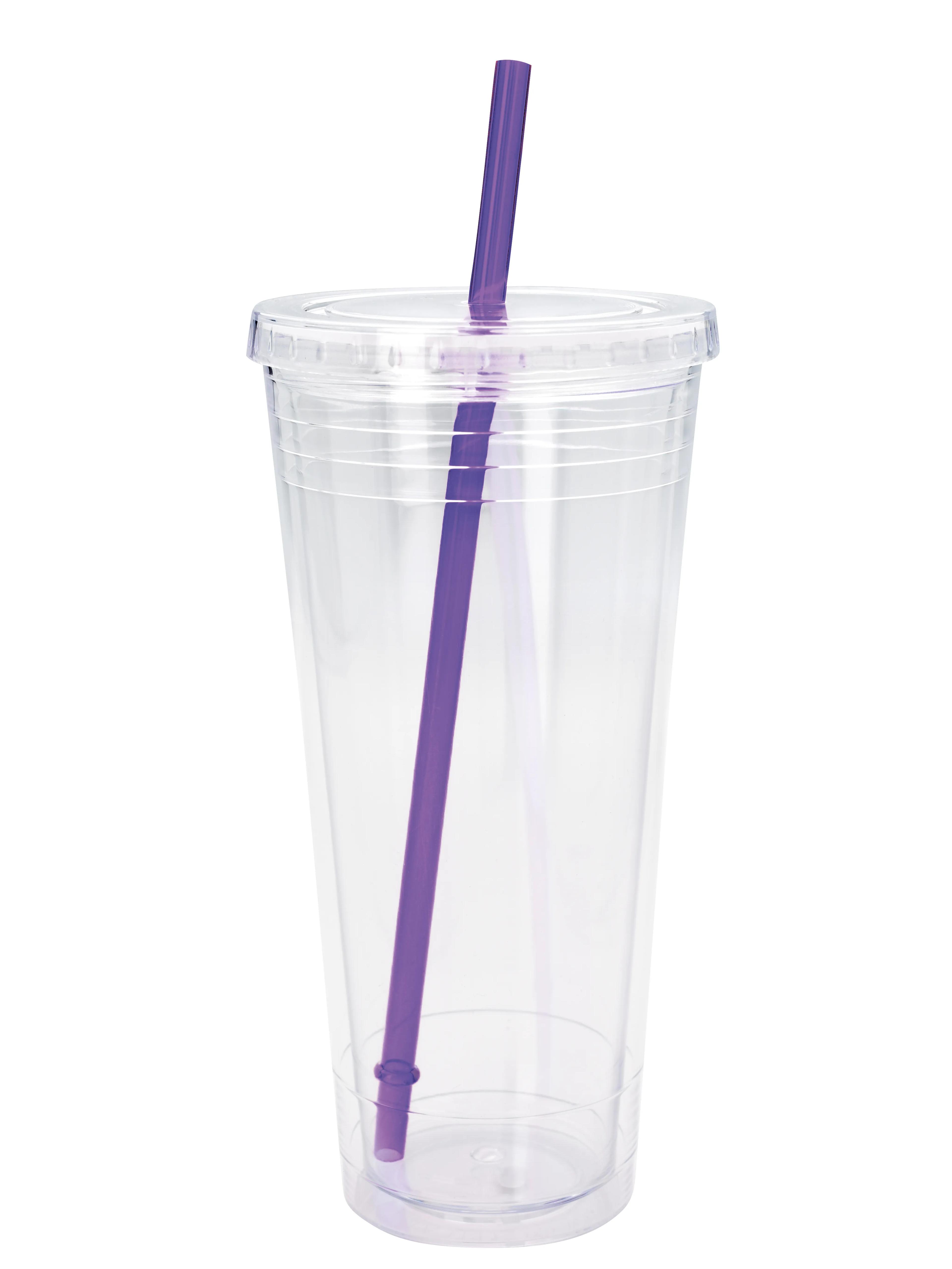 Clear Tumbler with Colored Lid - 24 oz. 5 of 36
