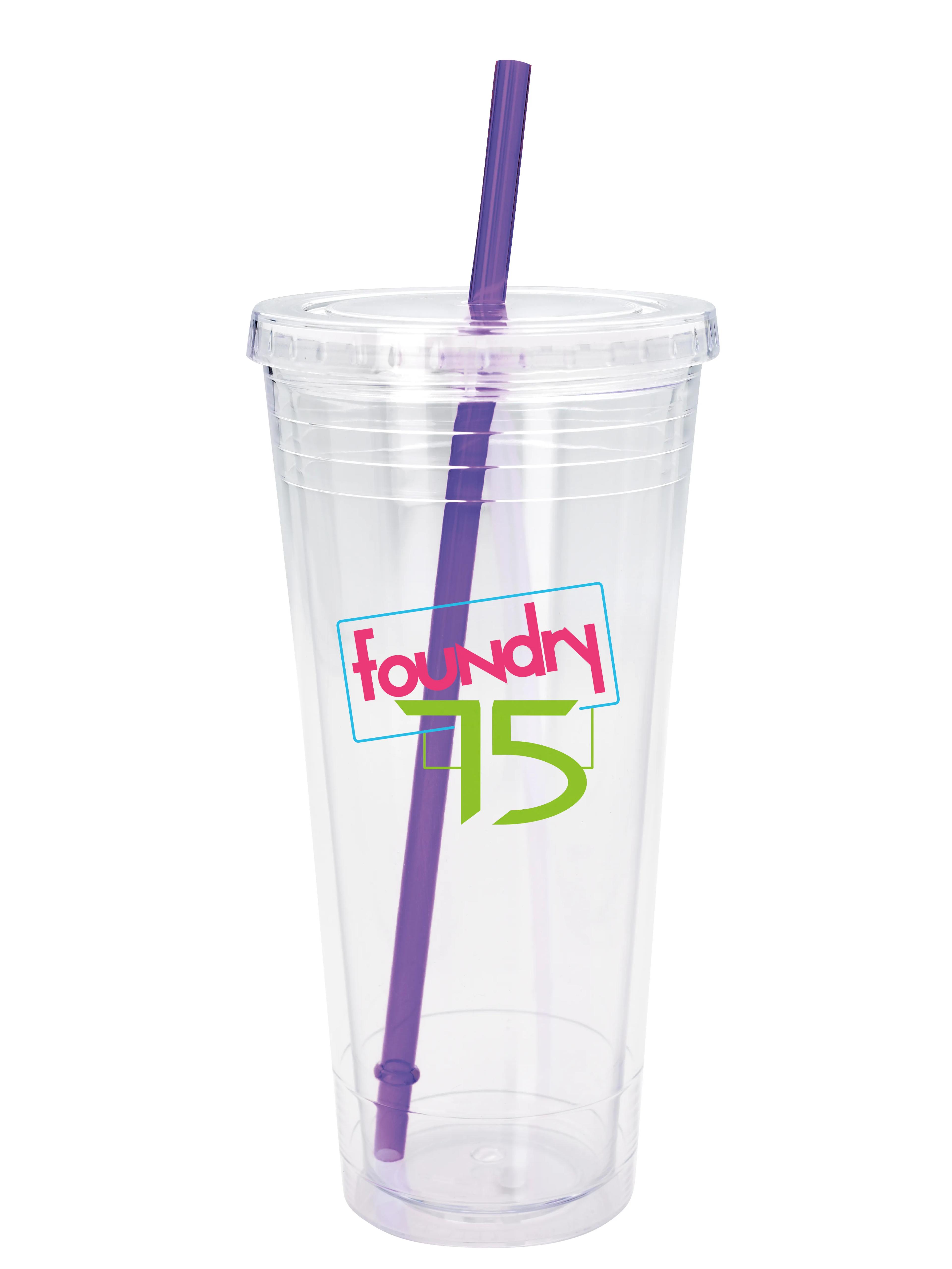 Clear Tumbler with Colored Lid - 24 oz. 28 of 36