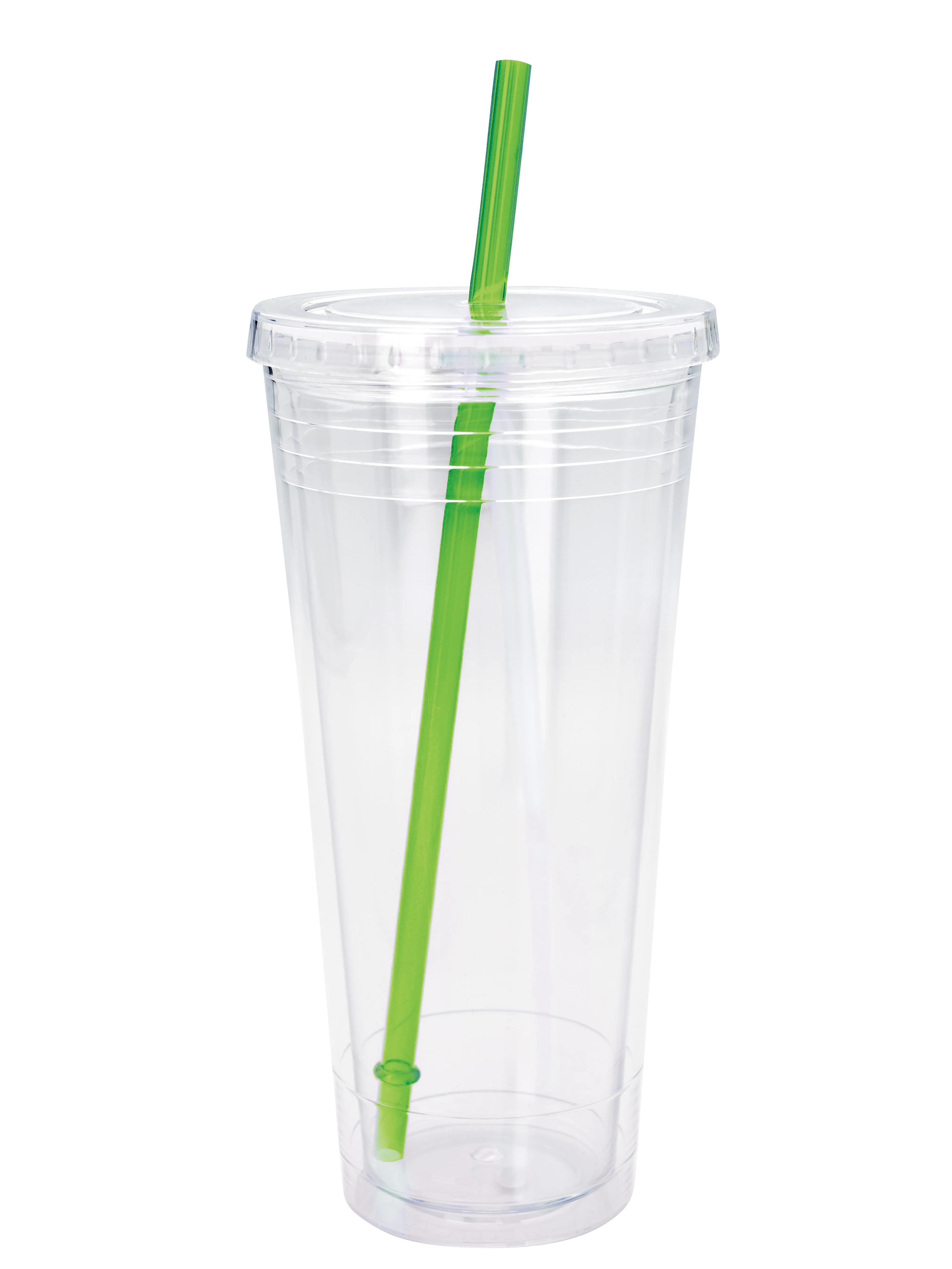 Clear Tumbler with Colored Lid - 24 oz. 2 of 28