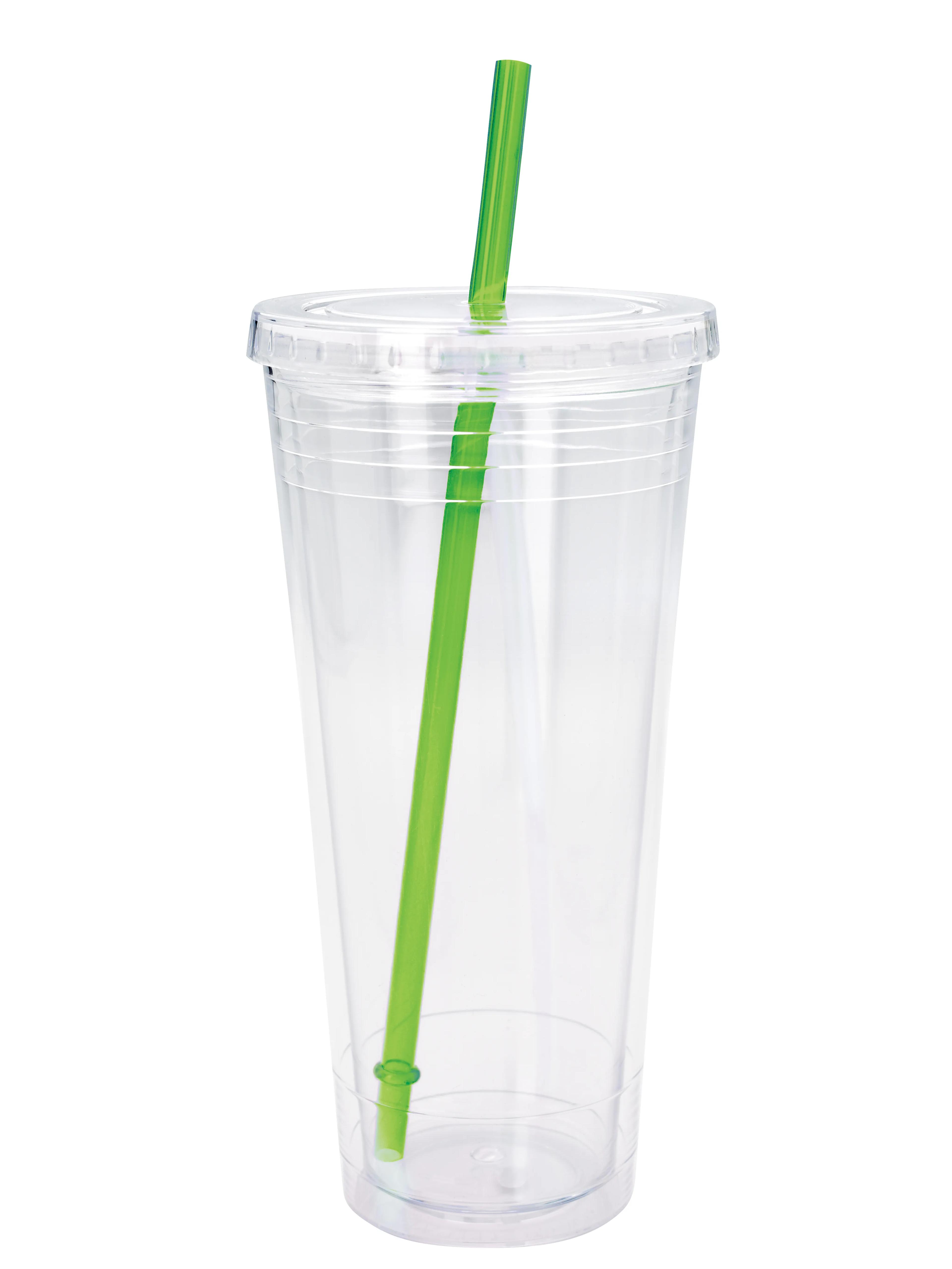 Clear Tumbler with Colored Lid - 24 oz. 2 of 36