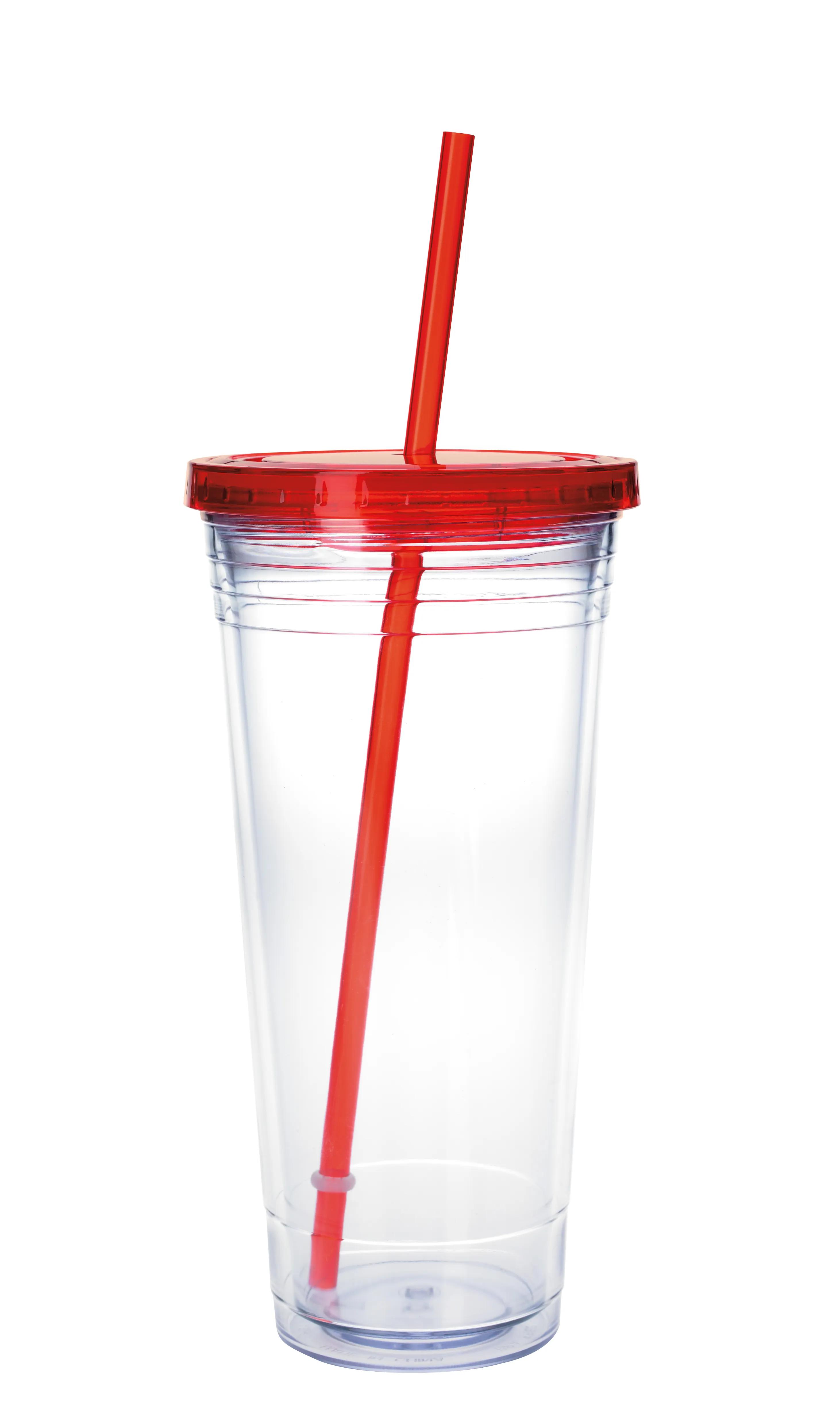Clear Tumbler with Colored Lid - 24 oz. 1 of 36
