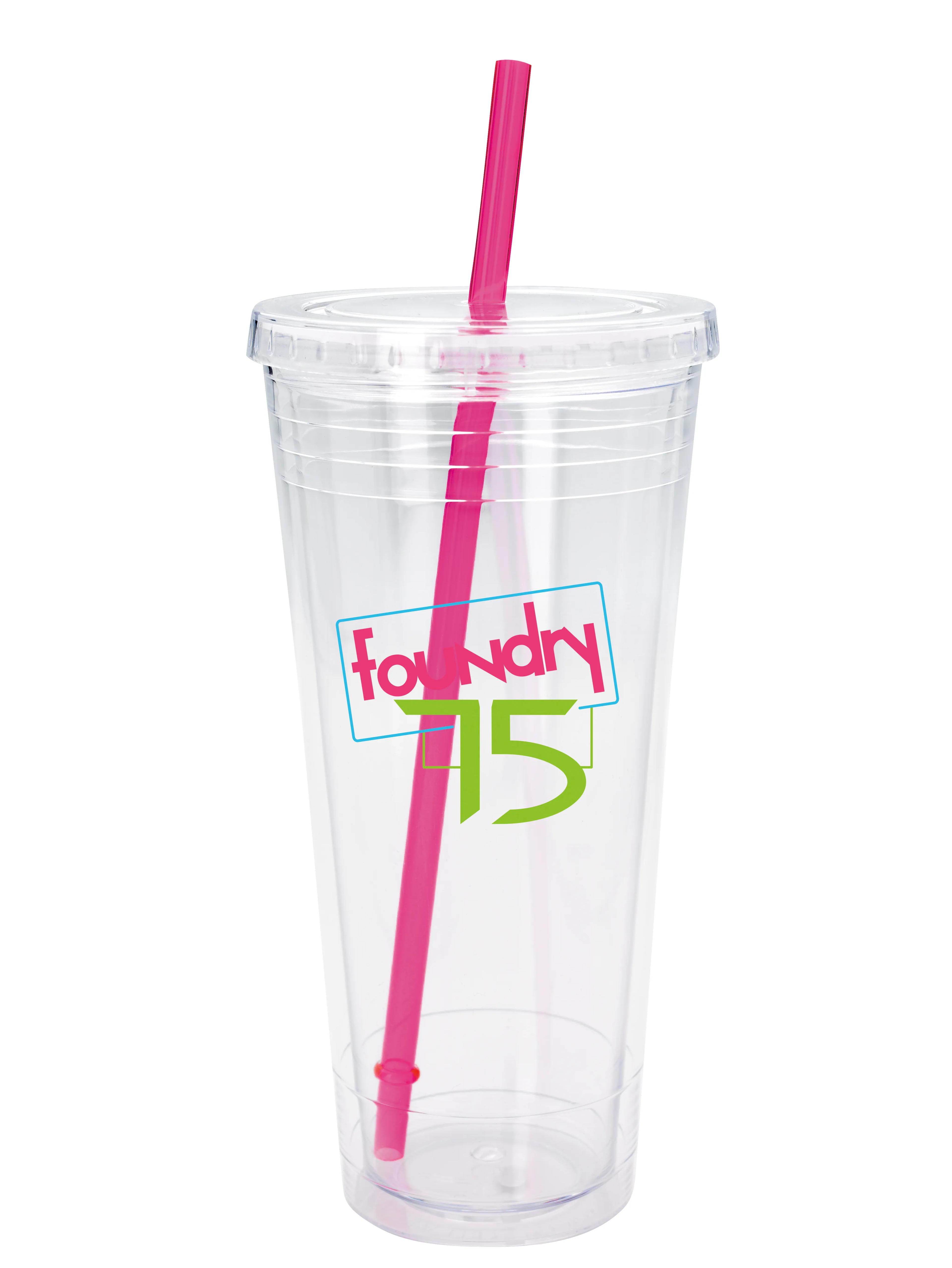 Clear Tumbler with Colored Lid - 24 oz. 24 of 28